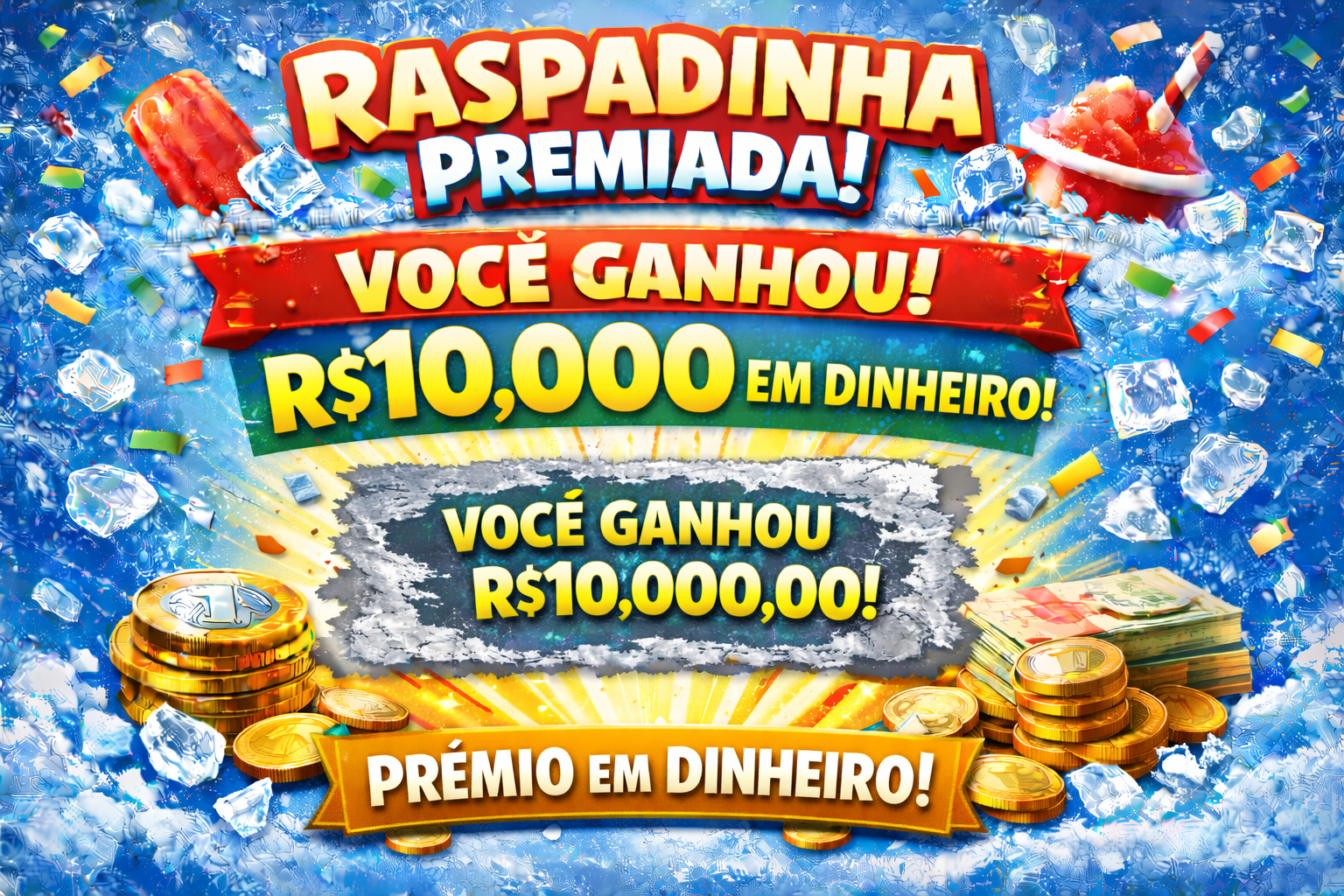 Prêmio em dinheiro R$ 10.000,00 reais